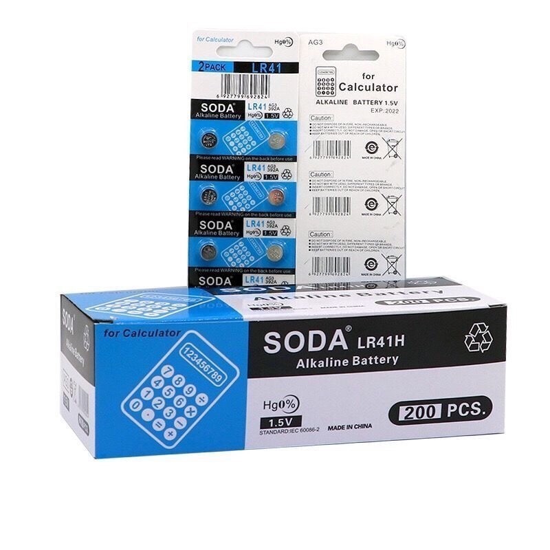 PIN CÚC ÁO VỈ 10 VIÊN ( AG1/LR621, AG3/LR41, AG4/LR626,AG10/1130, AG13