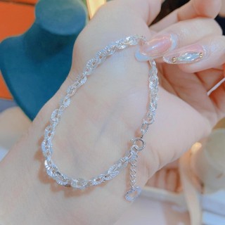 Lắc tay bạc 925 , dáng soắn nhẹ nhàng basic - jena sliver