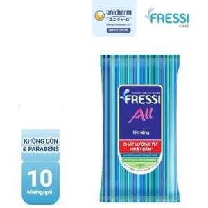 1 gói khăn ướt Fressi Care all chăm sóc gia đình 10 tờ