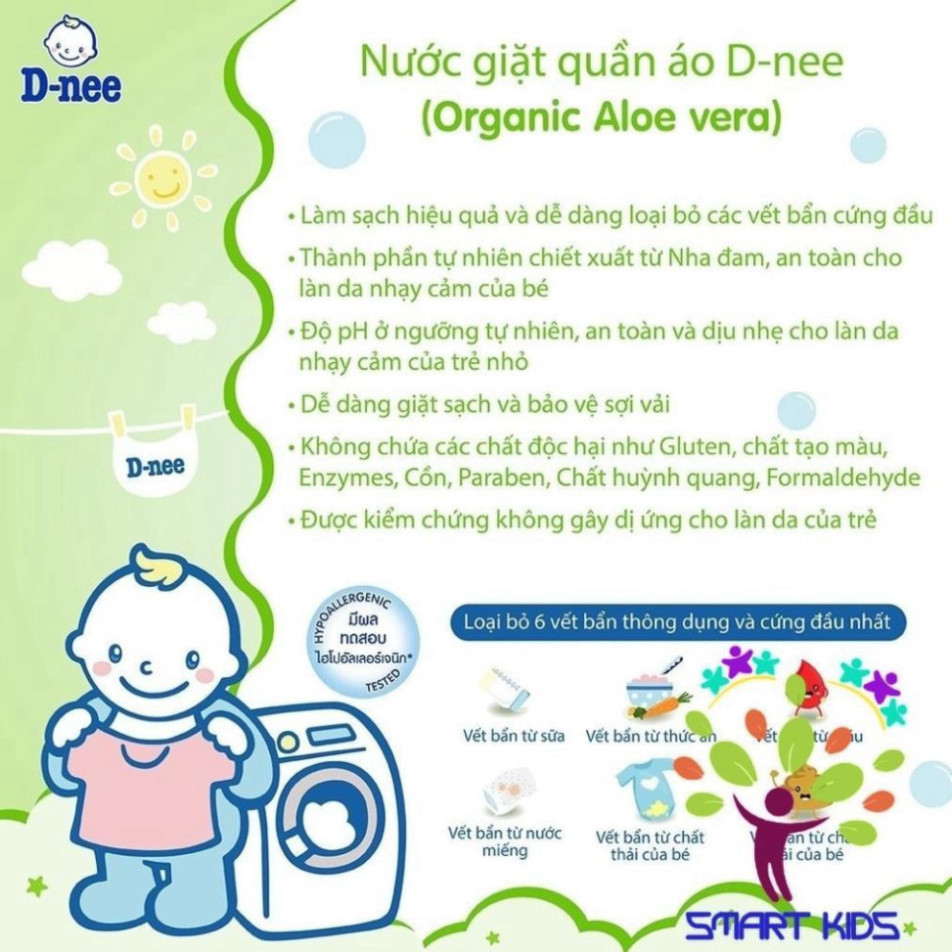 Nước giặt quần áo em bé Dnee 3000ml nước giặt chính hãng thái lan
