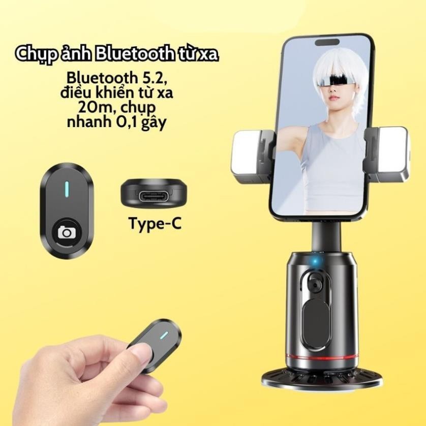 Giá Đỡ Điện Thoại Gimbal Q02  - AI Thông Minh Tự Theo Dõi Khuôn Mặt -Chính Hãng HD Design