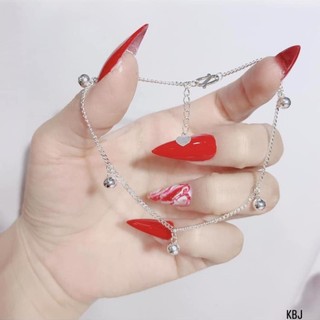 Lắc chân mix chuông kêu leeng keeng , bạc 925 - jena sliver