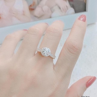nhẫn nữ bạc thật , đá tròn lấp lánh , hàng cao cấp dày dặn - jena sliver