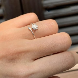 nhẫn bạc , nhẫn nữ hoa sen mini , bạc 925 - jena sliver
