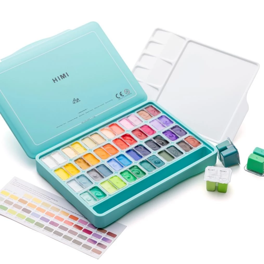 [SIÊU HOT] Bộ màu Gouache Sinh Đôi Himi Twin Split Cup 36/48 Màu