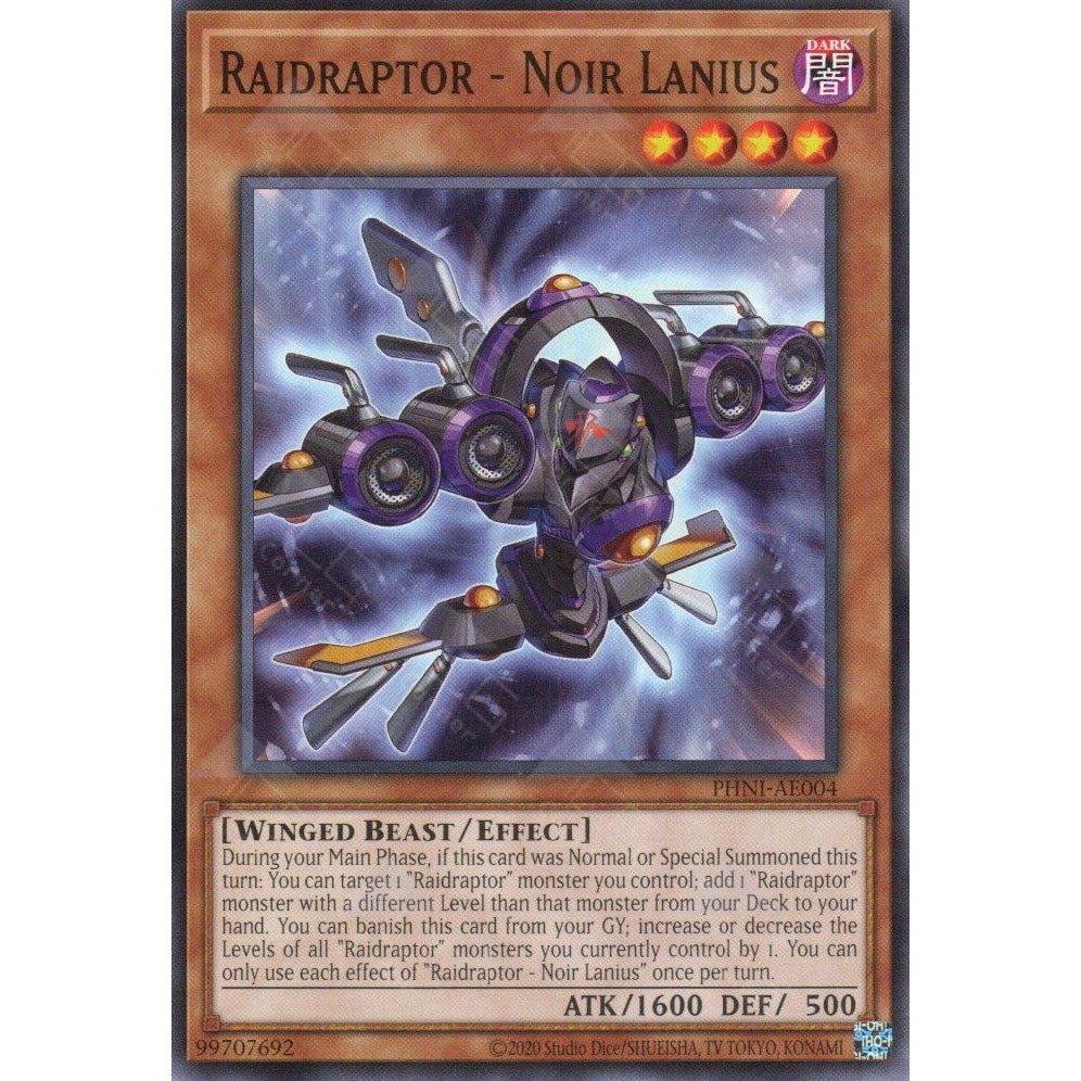Yu-Gi-Oh! Karte – Raidraptor Vanishing Lanius (SECE-EN011), 1st Edition, Common