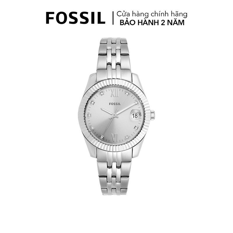Đồng hồ nữ Fossil Scarlette Mini dây kim loại, mặt 32 MM, màu bạc ...