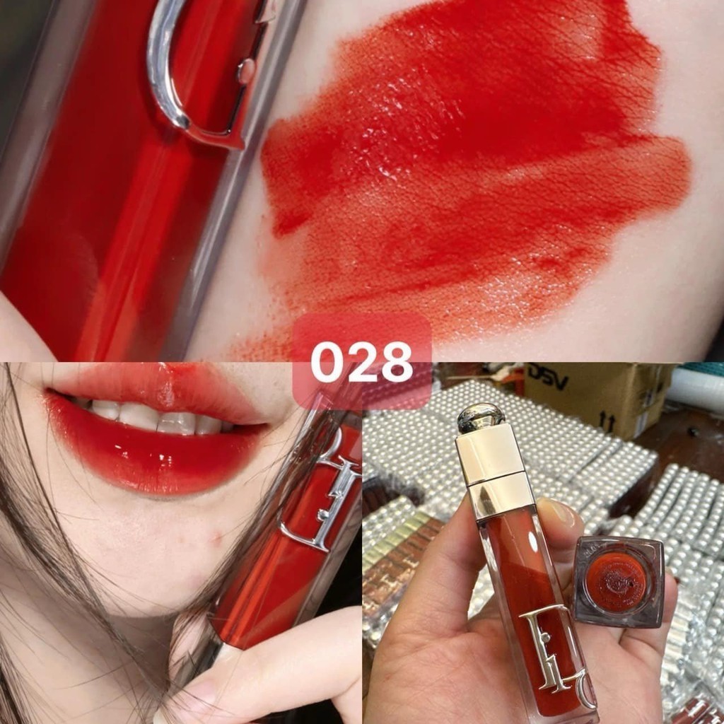 Son dưỡng môi Dior Maximizer 028 Dior 8 Intense màu đỏ gạch