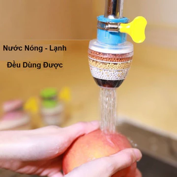 Đầu Lọc Nước Trực Tiếp Tại Vòi Lọc Siêu Sạch 6 Tầng - Lọc Nước Mini Có Co Tăng Giảm Gắn Được Mọi Loại Vòi