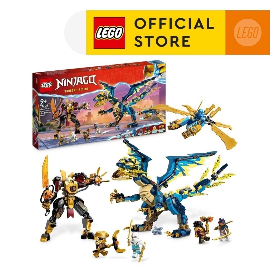 LEGO Ninjago 71796 Đồ chơi lắp ráp Rồng nguyên tố đối đầu chiến giáp đế ...