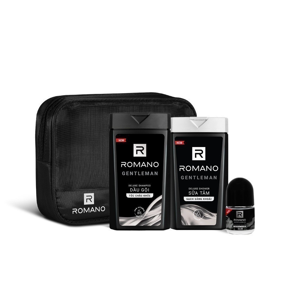 Bộ sản phẩm du lịch Travel Kit Romano 3 món dành cho nam (Classic/ Gentleman/ VIP Passion/ Vision/ Impress)