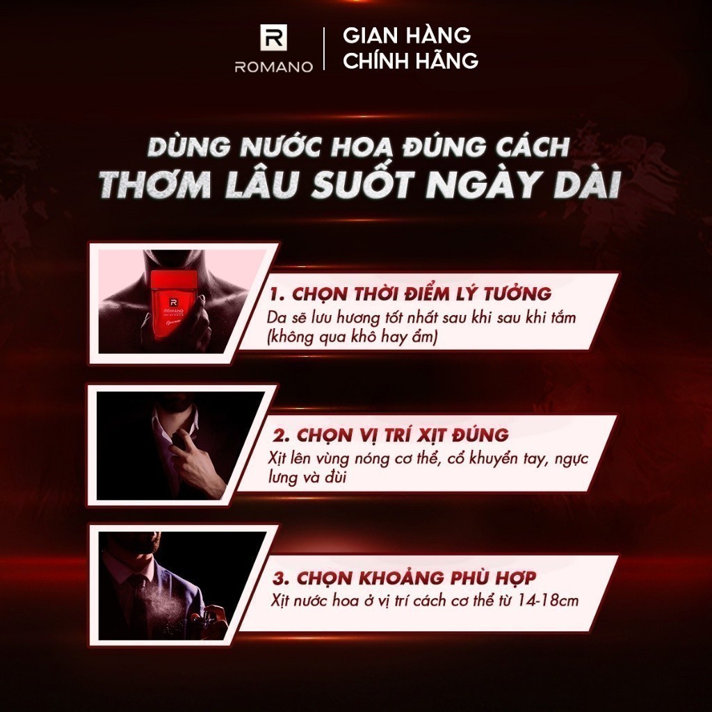Nước hoa Cao Cấp Dành Cho Nam EDP Romano Giovane / Picco / Grandiose 100ML