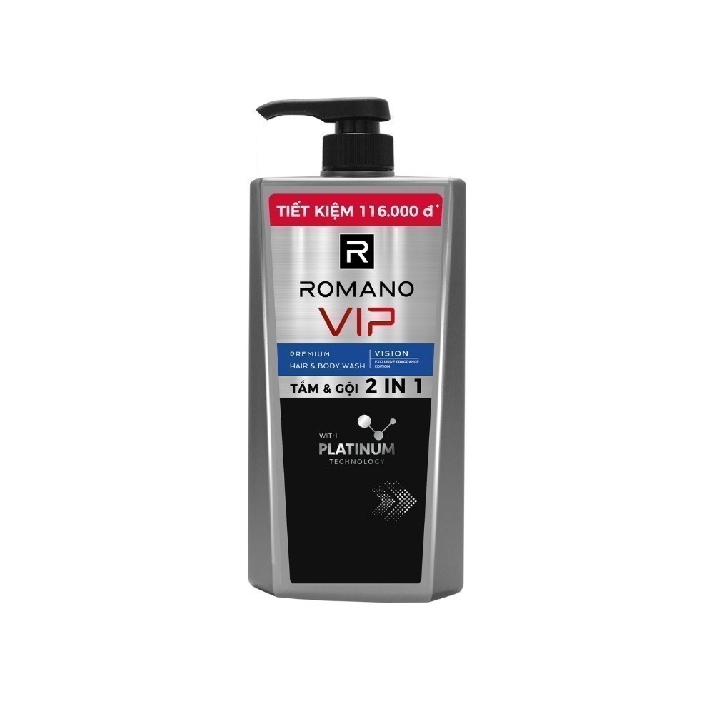 Ảnh Tắm gội cho nam Cao Cấp Romano VIP Mùi Hương Bí Ẩn Nam Tính  Passion / Vision 830g 3