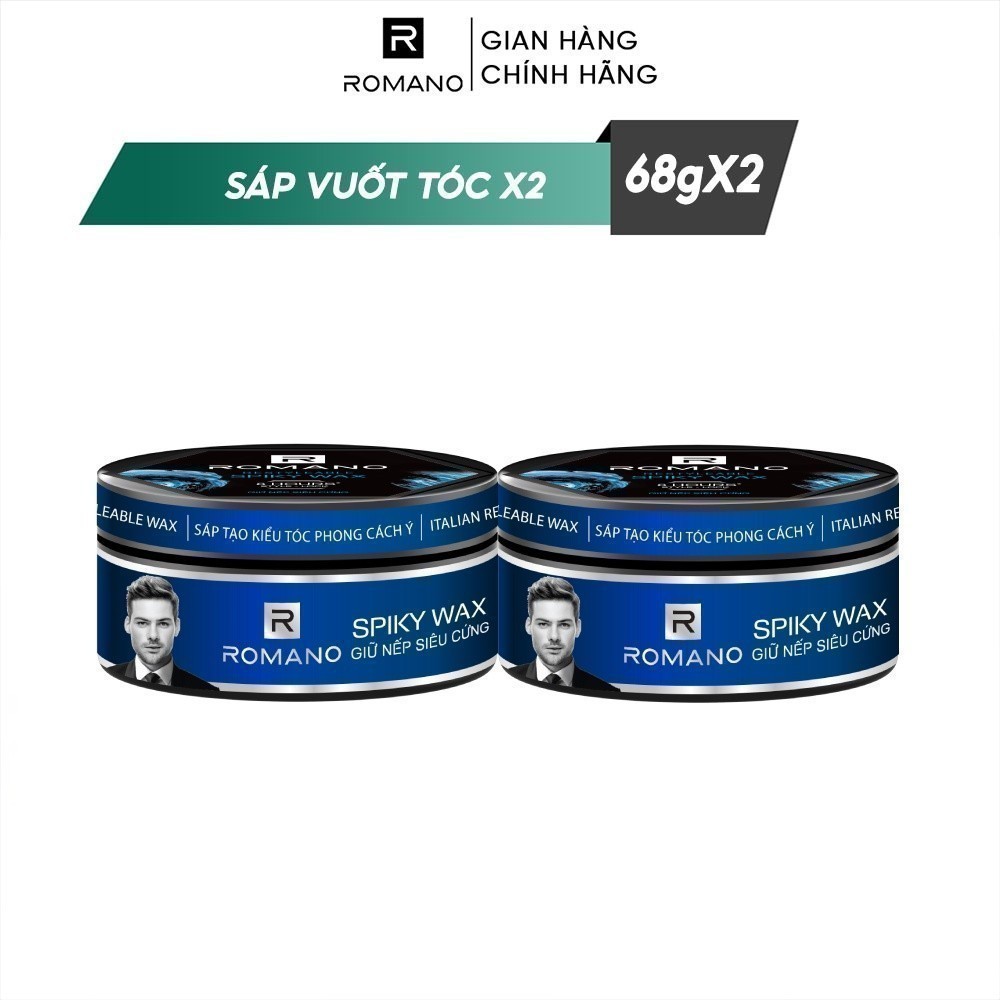 Ảnh Combo 2 Sáp vuốt tóc nam Romano Restyleable 68g/hộp giữ nếp suốt 8h 1