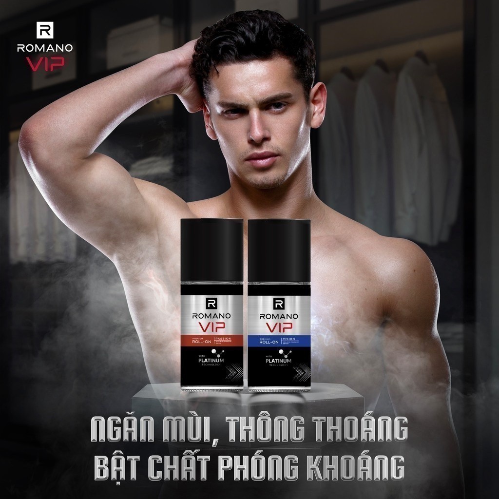 Lăn khử mùi nam cao cấp Romano VIP Passion / Vision / Impress 50ml