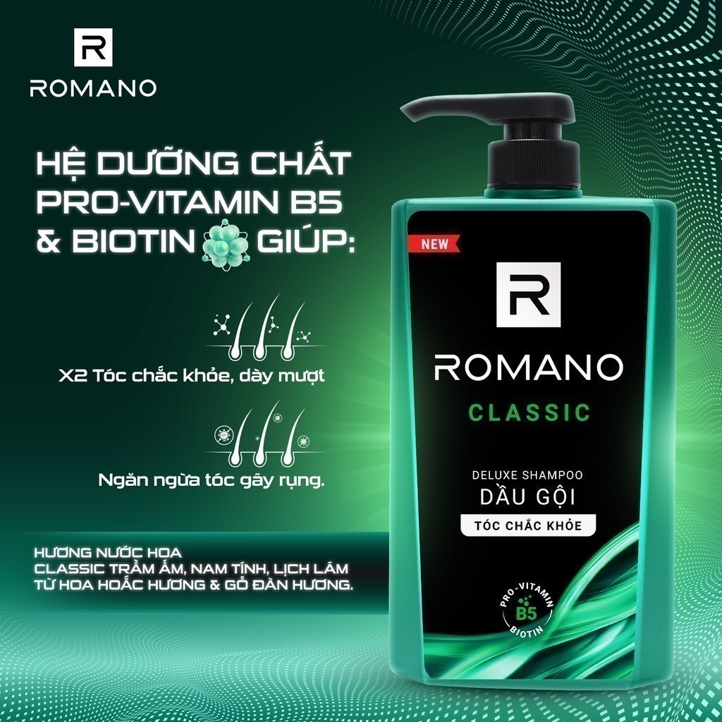 Ảnh Dầu gội nam Romano hương Nước hoa nam 380g 2