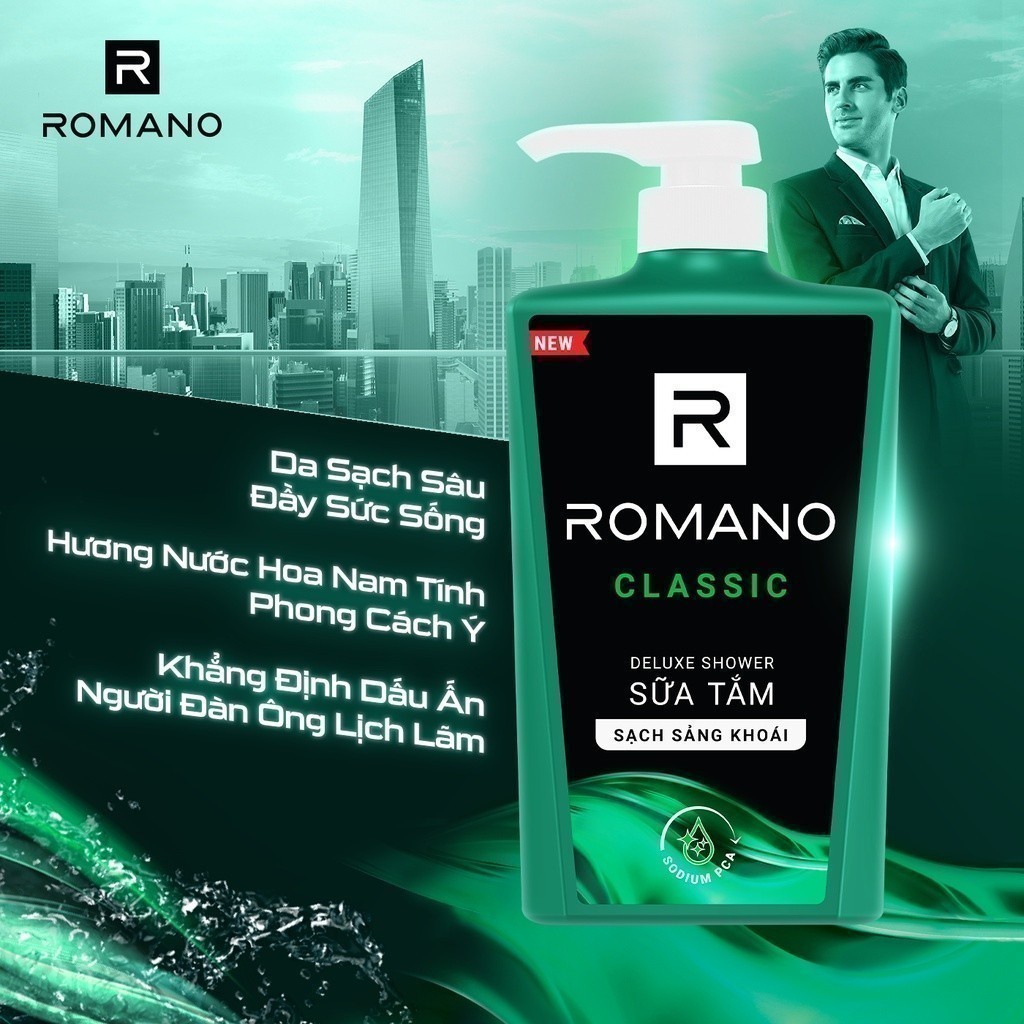 Ảnh Sữa tắm Romano hương nước hoa Classic/ Attitude/ Force/ Gentleman 650g/chai - 4 mùi hương 2