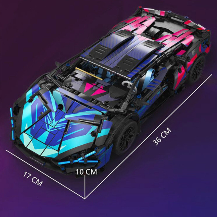 Mô hình lắp ráp siêu xe technic Lambo Cyberpunk Lam tỉ lệ 1:14 1314 chi ...