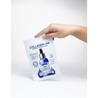 COMBO 10 Mặt nạ Collagen TRẮNG DA- CẤP ẨM- XÓA NHĂN WSKIN Collagen HA Ampoule Mask(Hộp 10 mặt nạ)