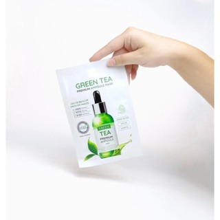 COMBO 10 Mặt nạ trà xanh trắng da giảm dầu Wskin Green Tea Ampoule Mask