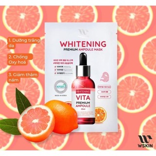 COMBO 10 Mặt nạ làm trắng giảm thâm Wskin whitening premium ampoule mask