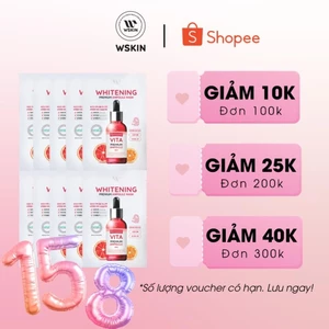 COMBO 10 Mặt nạ làm trắng giảm thâm Wskin whitening premium ampoule mask