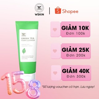 Sữa rửa mặt Trà Xanh WSKIN GREEN TEA FOAM CLEANSER