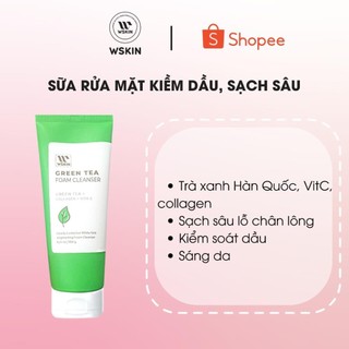 Sữa rửa mặt Trà Xanh WSKIN GREEN TEA FOAM CLEANSER