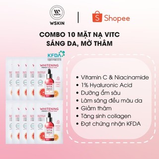 COMBO 10 Mặt nạ tế bào gốc dưỡng trắng chống oxi hóa làm đều da Wskin stem cells