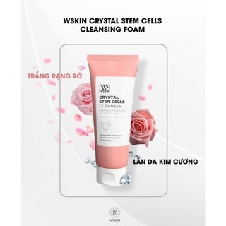 Sữa rửa mặt tế bào gốc cao cấp Wskin Crystal Stem Cells Cleansing Foam