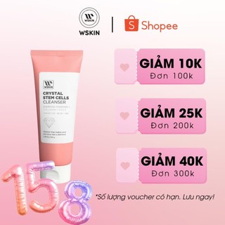 Sữa rửa mặt tế bào gốc cao cấp Wskin Crystal Stem Cells Cleansing Foam