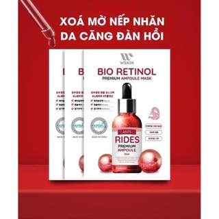 COMBO 10 Mặt nạ dưỡng da cao cấp Wskin bio retinol premium ampoule mask chống lão hóa mờ nếp nhăn