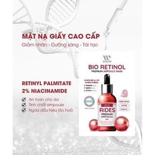 COMBO 10 Mặt nạ dưỡng da cao cấp Wskin bio retinol premium ampoule mask chống lão hóa mờ nếp nhăn