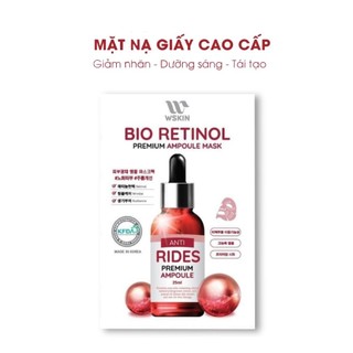 COMBO 10 Mặt nạ dưỡng da cao cấp Wskin bio retinol premium ampoule mask chống lão hóa mờ nếp nhăn