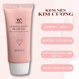 Kem nền kim cương Wskin Crystal Glow BB Cream SPF36+ PA+