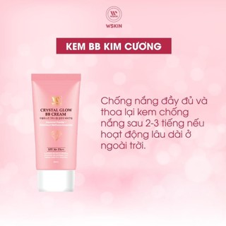 Kem nền kim cương Wskin Crystal Glow BB Cream SPF36+ PA+