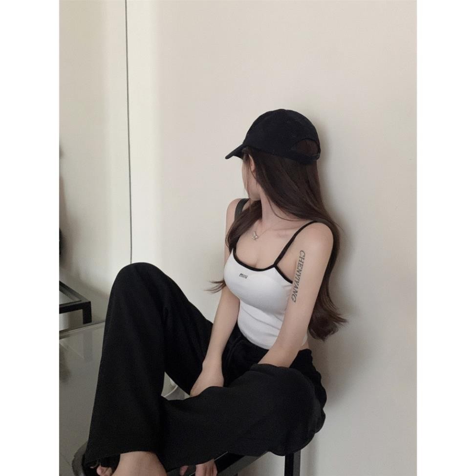 Áo Bra Nữ 2 Dây Mảnh Phối Viền Dáng Croptop Siêu Sexy MIU.