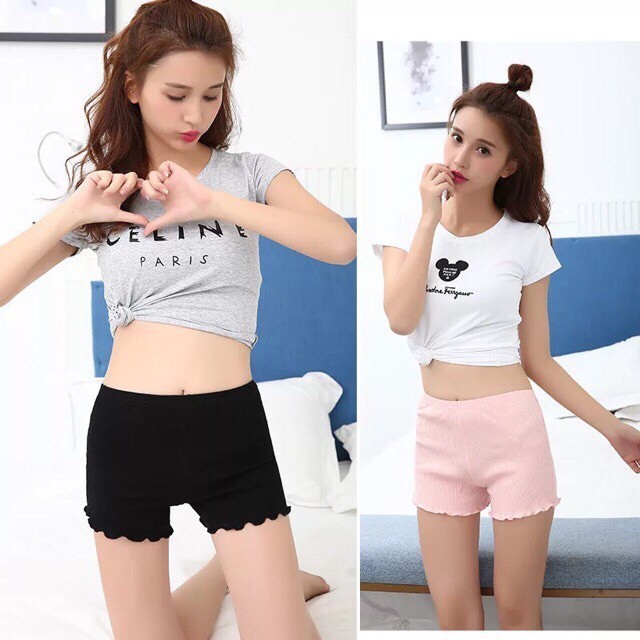 Quần mặc trong váy gân tăm kháng khuẩn QL010- Kembikini