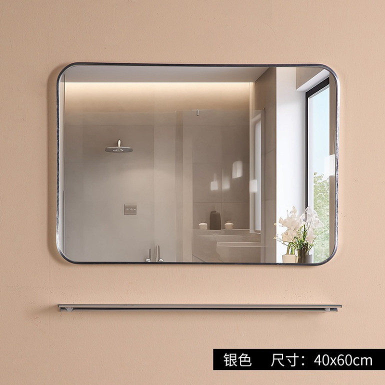Gương Decor Hình Chữ Nhật Treo Tường Phòng Tắm Khung Viền Kim Loại Tổng Hợp Nhôm Chống Rỉ Cao Cấp