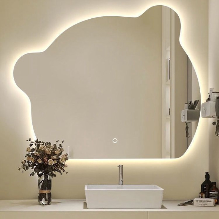 Gương treo tường hình chú gấu Decor Smart, Gương decor nhà tắm thời thượng đủ kích thước