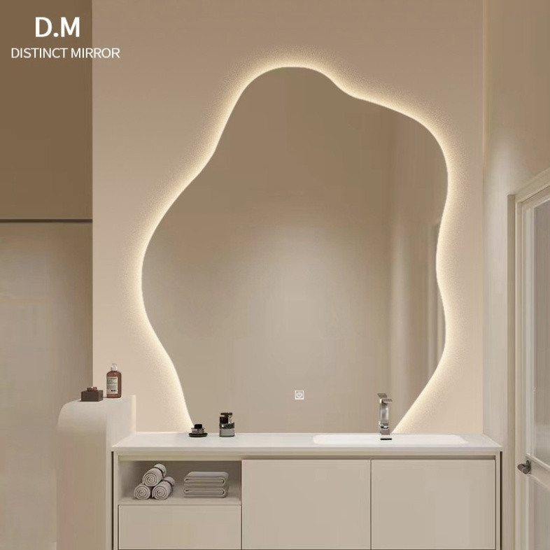 Gương decor hình hạt đậu Decor Smart để bàn make up Touch led thời thượng đủ kích thước