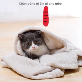 Chăn Mền Cho Chó Mèo Ngủ - Chăn Đắp Vải NHung Cừu Siêu Mềm Mại Ấm Áp Mùa Đông, Mát Mùa Hè 1m*1.1m