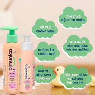 Combo Dung Dịch Vệ Sinh Bé Gái Và Dầu Gội Xả 2in1 Dành Cho Bé Gái từ 3 tuổi
