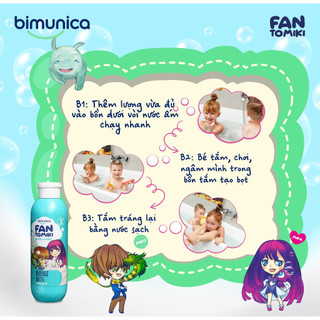 Sữa Tắm Tạo Bọt Bimunica Fantomiki Cho Bé 3 Tuổi Trở Lên 250ml - Không Cay Mắt, Làm Sạch Nhẹ