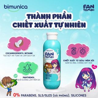 Sữa Tắm Tạo Bọt Bimunica Fantomiki Cho Bé 3 Tuổi Trở Lên 250ml - Không Cay Mắt, Làm Sạch Nhẹ