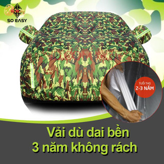 Bạt phủ ô tô Cao Cấp-Trùm Xe Hơi Có khóa kéo mở cửa, loại dày 3kg,3 Lớp Chống Xước, chống mưa nắng