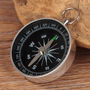 La bàn thân inox 60mm xác định hướng trong xây dựng, phong thủy, La bàn đi phượt, leo núi