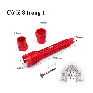 8 trong 1 >> Cờ lê đa năng vặn dây cấp nước, Dụng Cụ Tháo Lắp Vòi Nước, Cờ lê chìm 8in1 vặn ống nước
