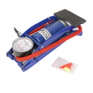 Bơm Hơi Đạp Chân Cho ÔTÔ , Xe Máy, Xe Đạp, Bơm Bong Bóng Đa Năng - Bơm xanh 24CM