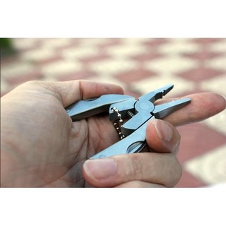 (freeship) Kìm thép xếp gọn kiêm dao dũa tua vít móc khóa 10 chức năng tiện lợi